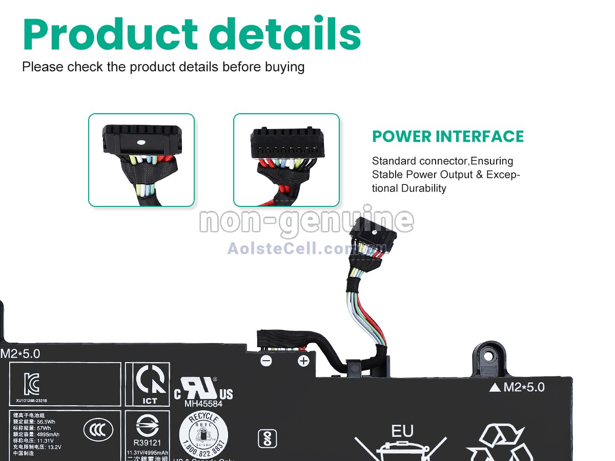 Replacement Lenovo 5B11M75267 battery