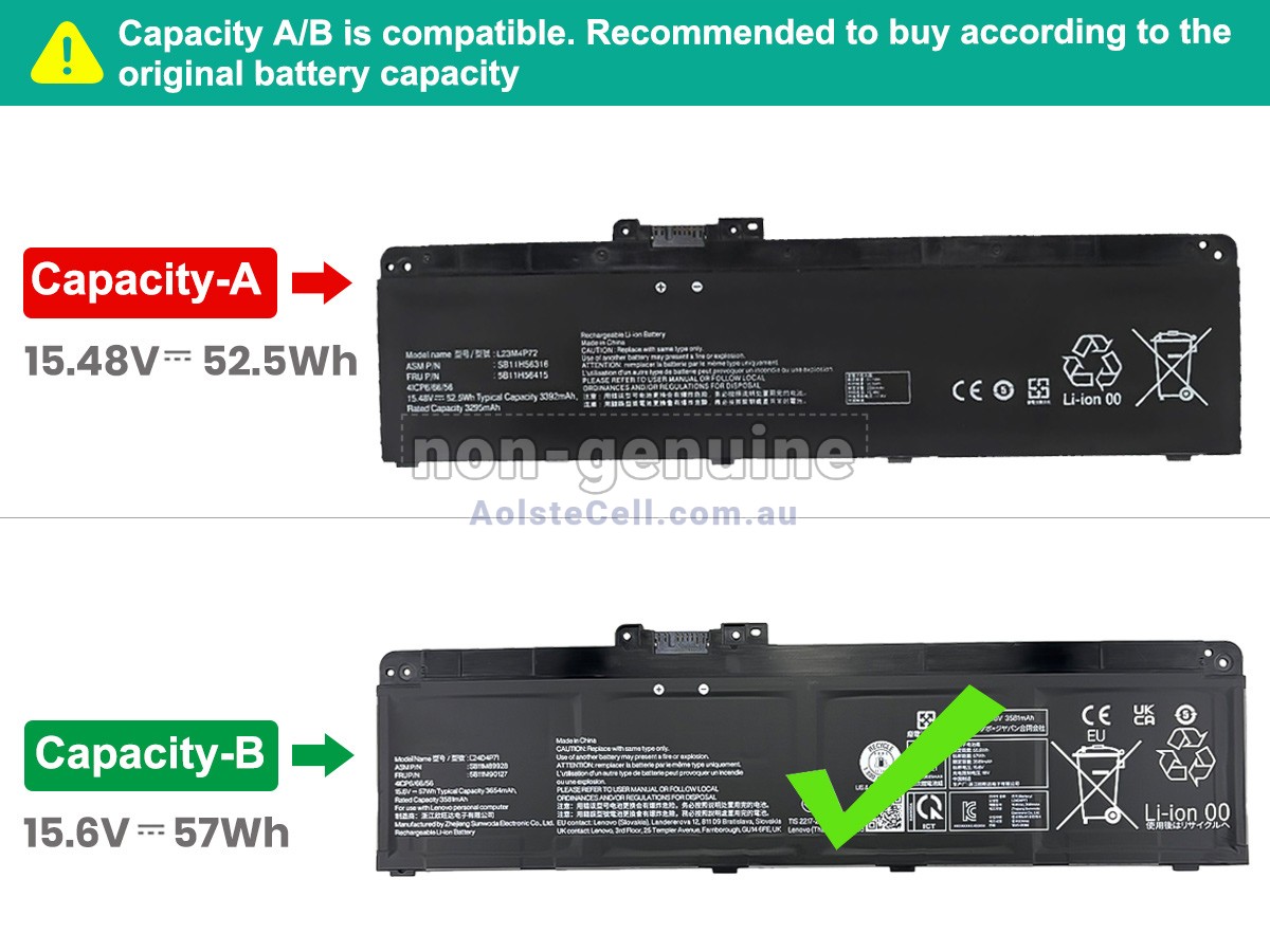 Replacement Lenovo ThinkPad T14 GEN 6-21QJ006JGE battery