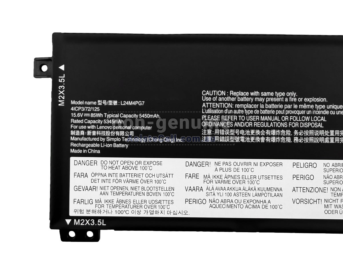 Replacement Lenovo L24D4PG7 battery