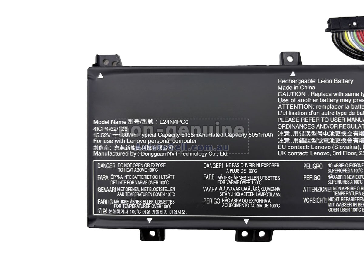 Replacement Lenovo LEGION 5 15IRX10-83LY0079SP battery