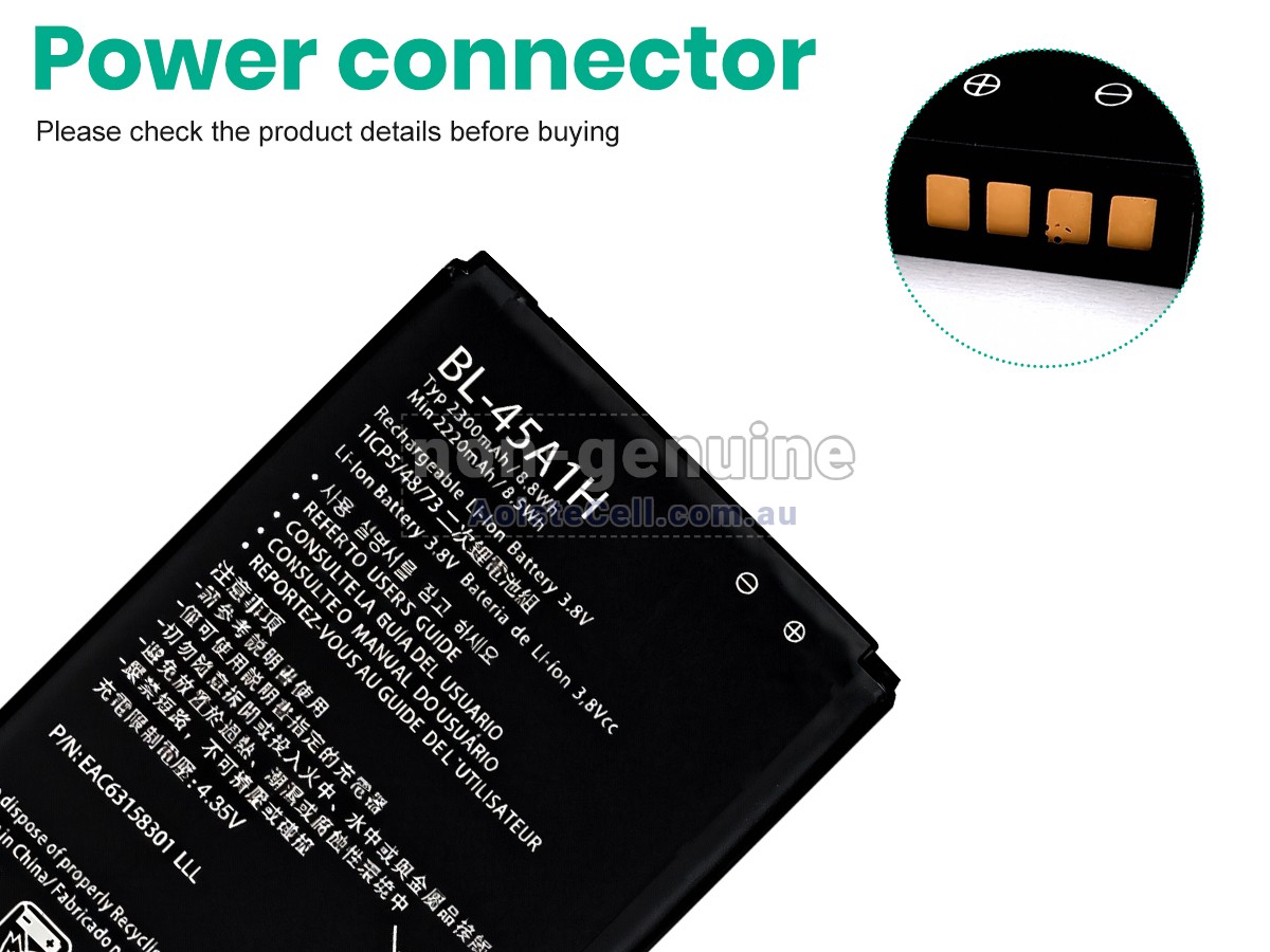 Replacement LG BL-45A1H battery