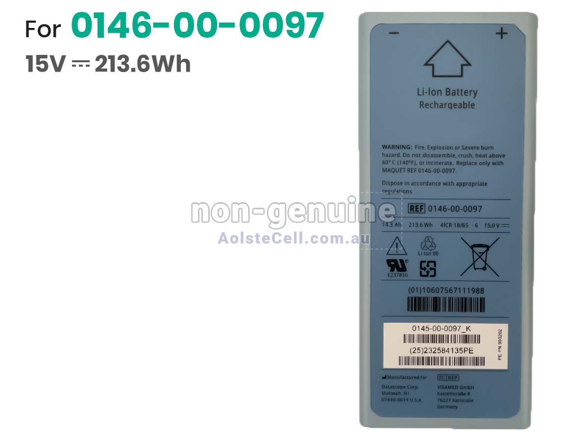 Replacement Maquet 0146-00-0097 battery