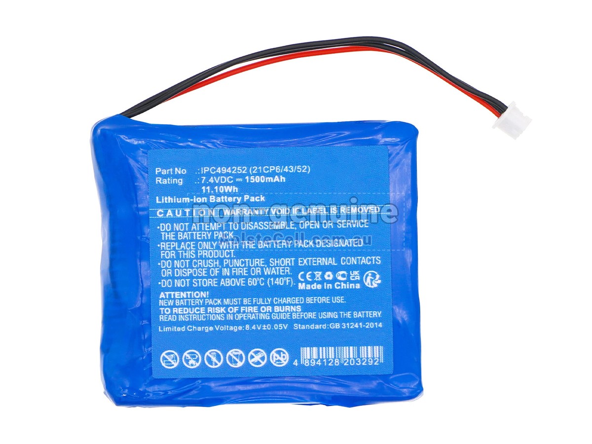 Replacement Medcaptain IPC494252(21CP6/43/52) battery