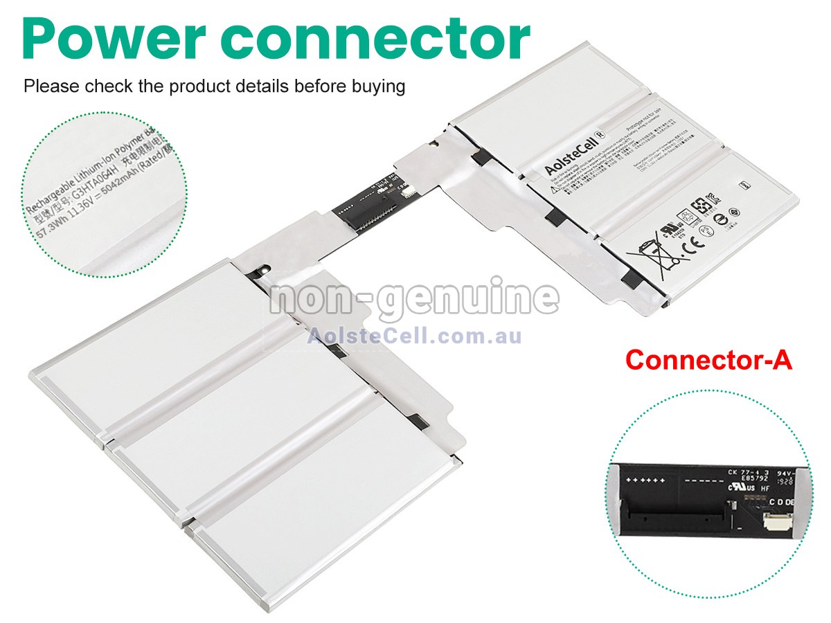 Replacement Microsoft Surface BOOK 2 1832 battery