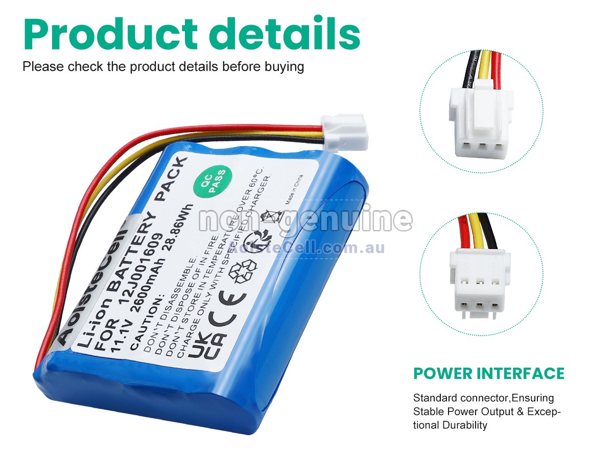 Replacement Moneual 12J001609 battery