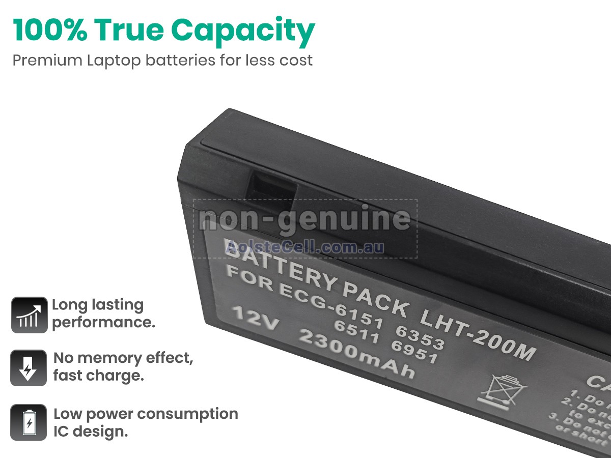 Replacement Nihon Kohden ECG-6151 battery
