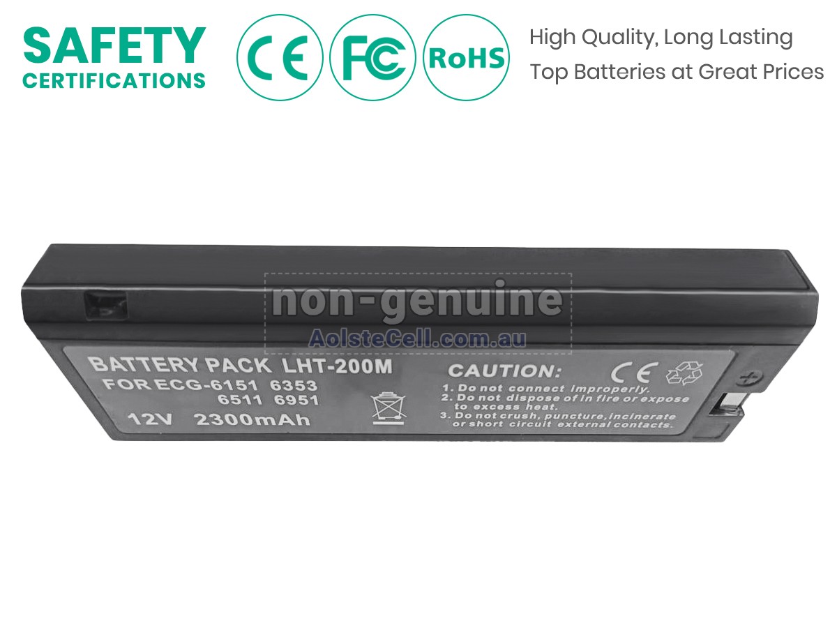 Replacement Nihon Kohden ECG-6151 battery