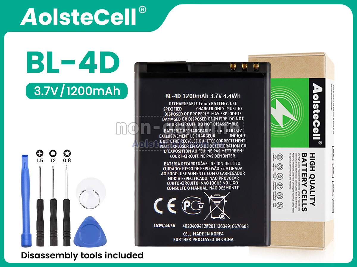 Replacement Nokia BL-4D battery
