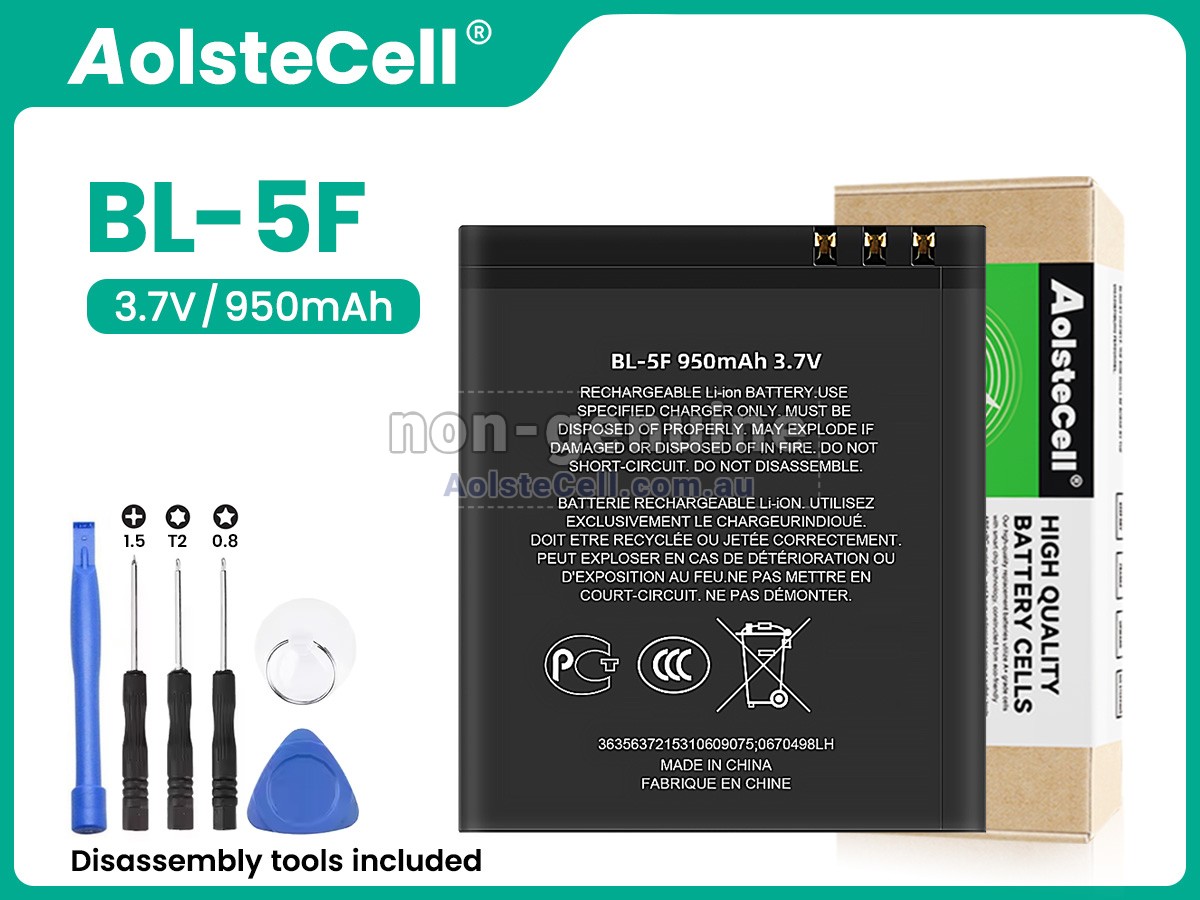 Replacement Nokia BL-5F battery