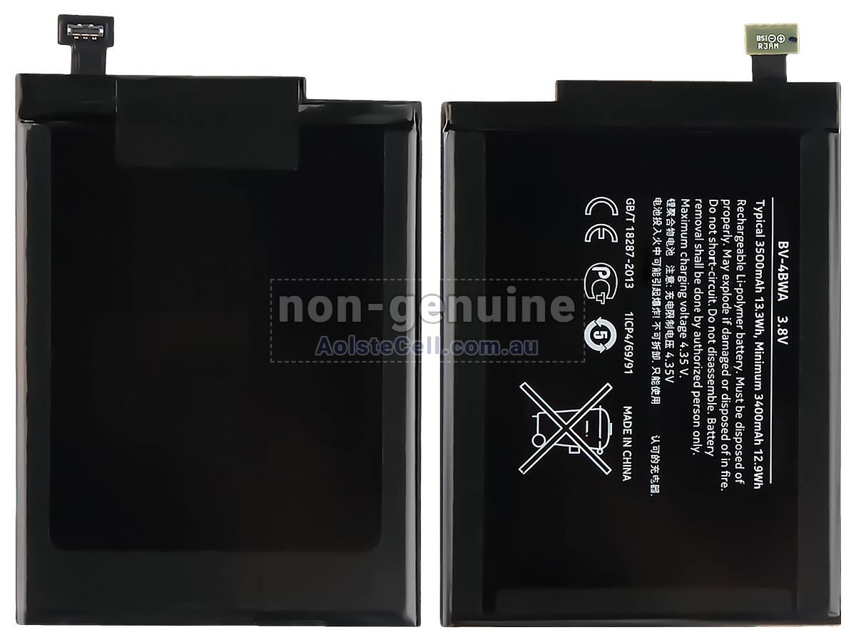 Replacement Nokia BV-4BWA battery