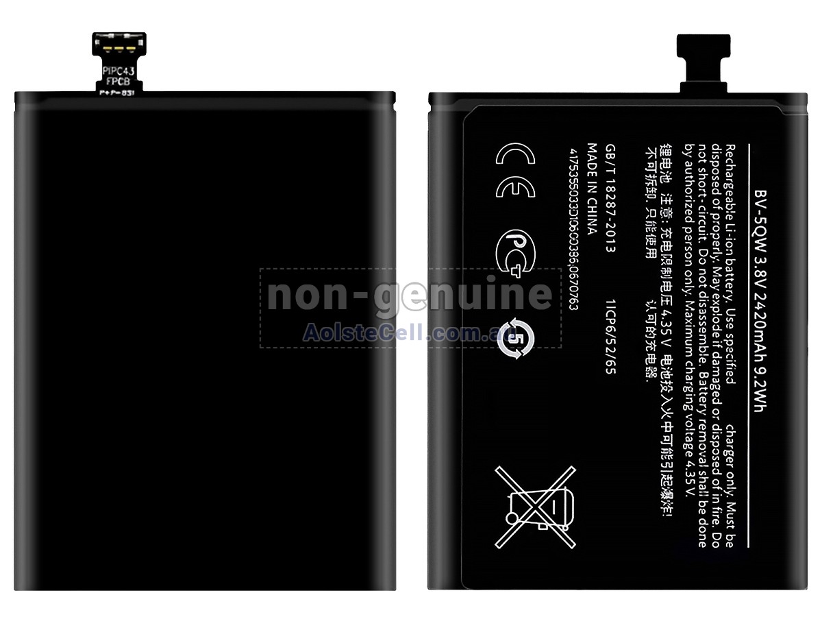 Replacement Nokia BV-5QW battery