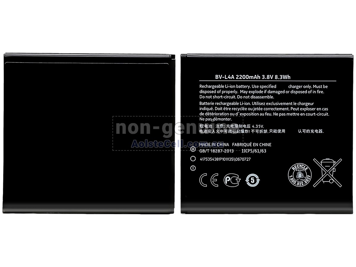 Replacement Nokia BV-L4A battery