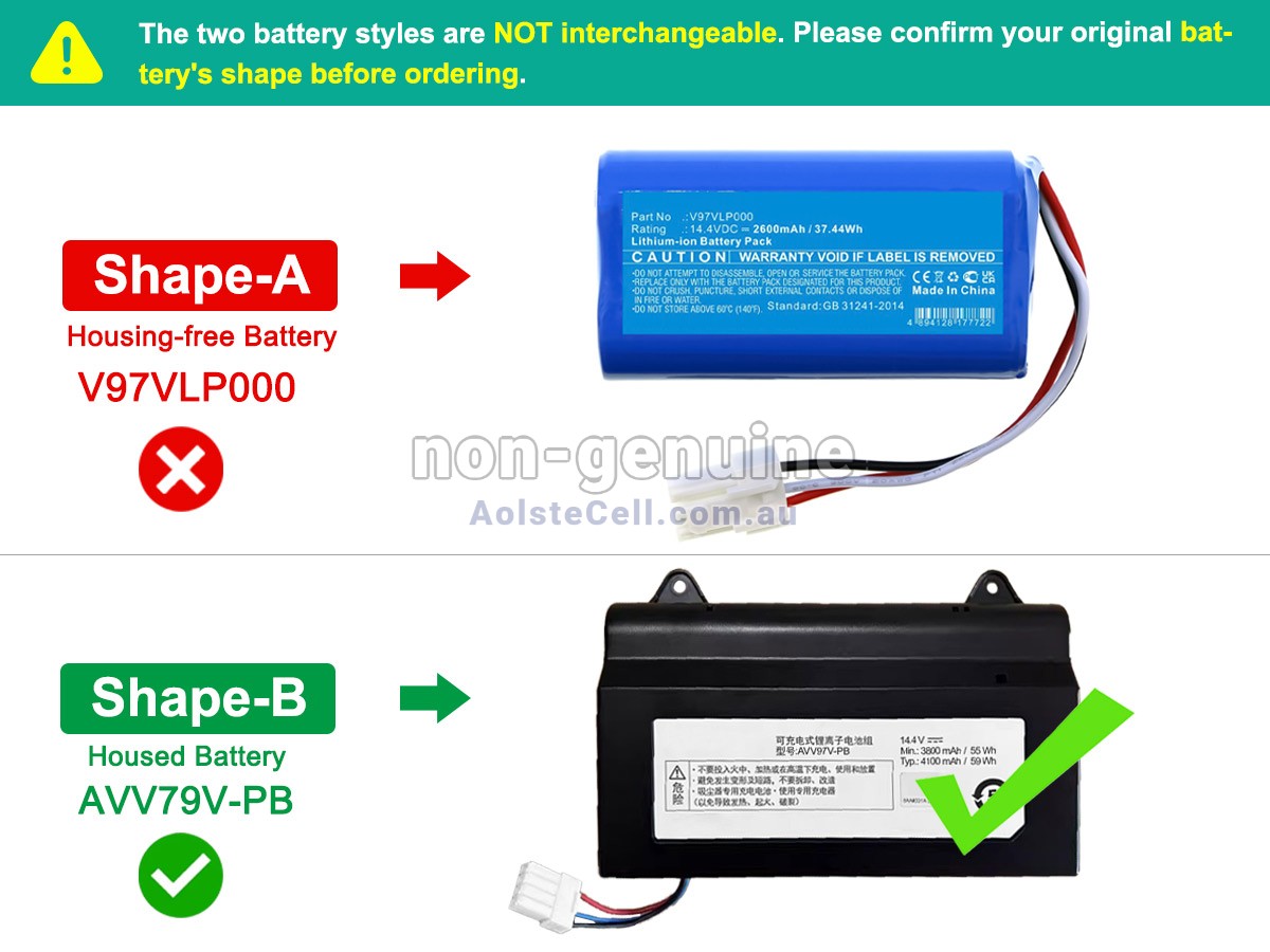 Replacement Panasonic MC-RS877 battery