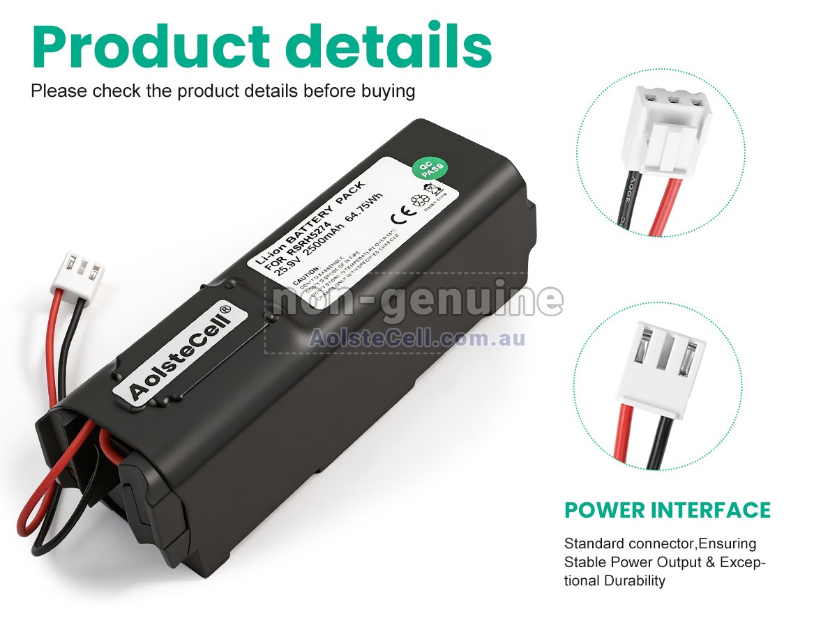 Replacement Rowenta RH8829WO2D03616 battery