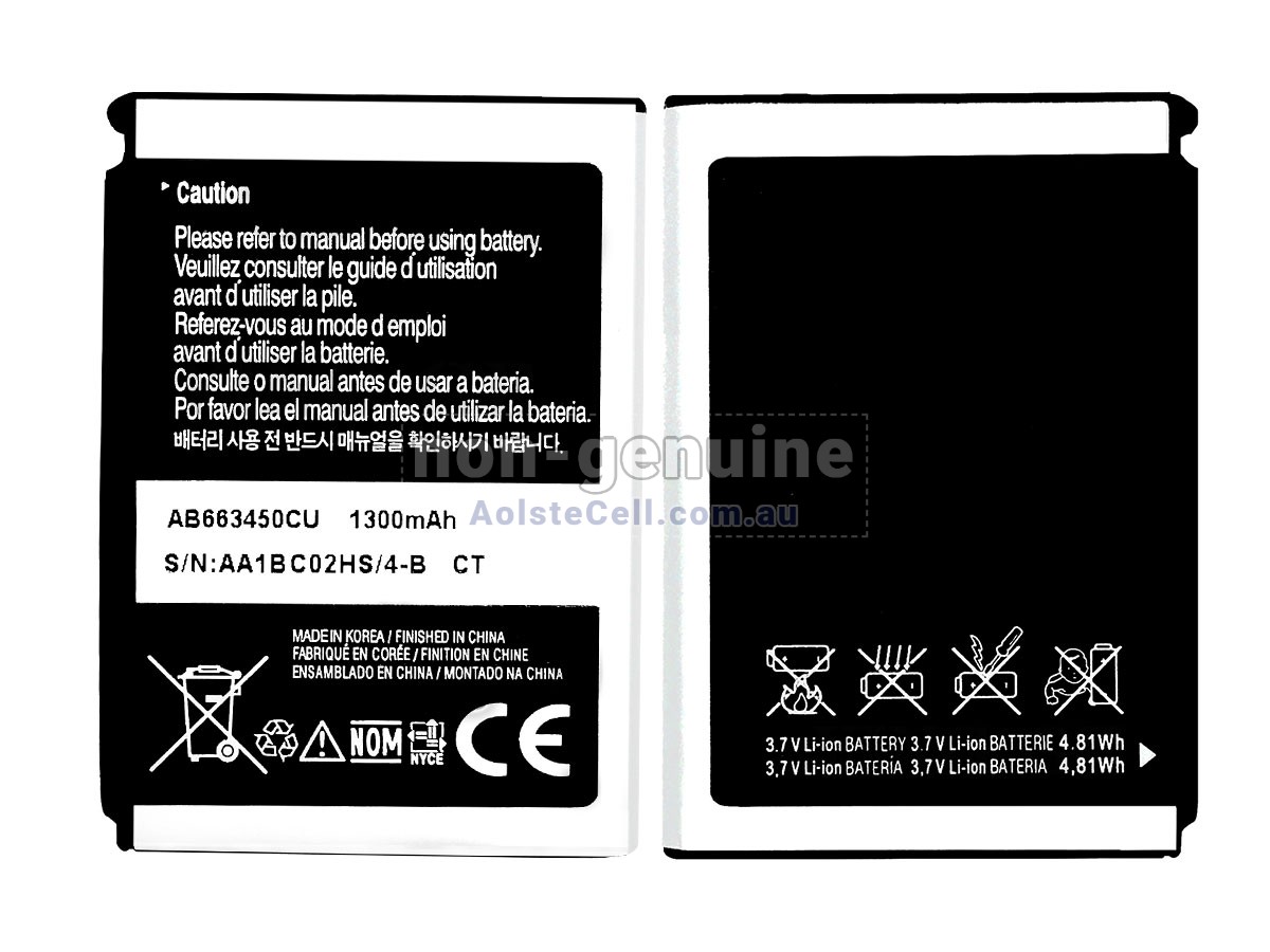 Replacement Samsung GT-C6620 battery