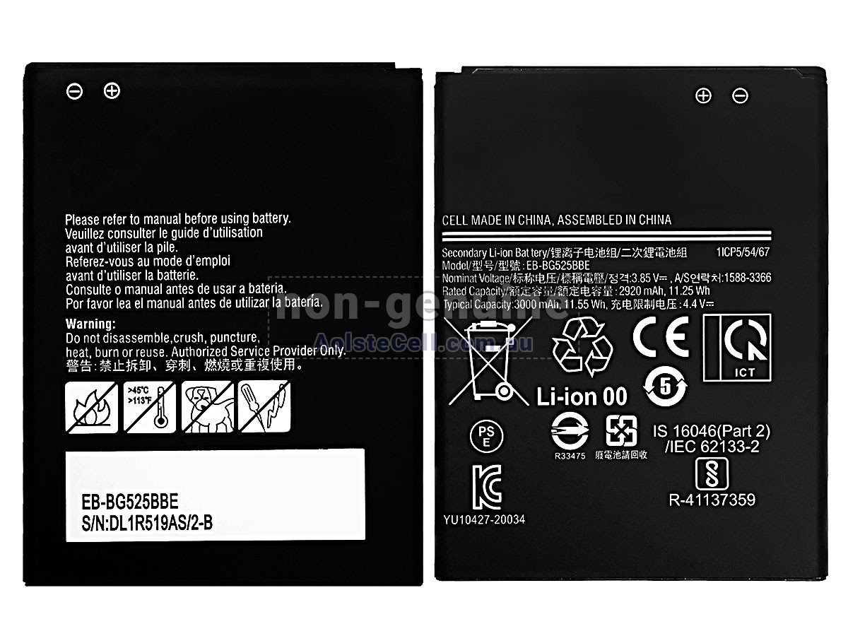 Replacement Samsung EB-BG525BBE battery