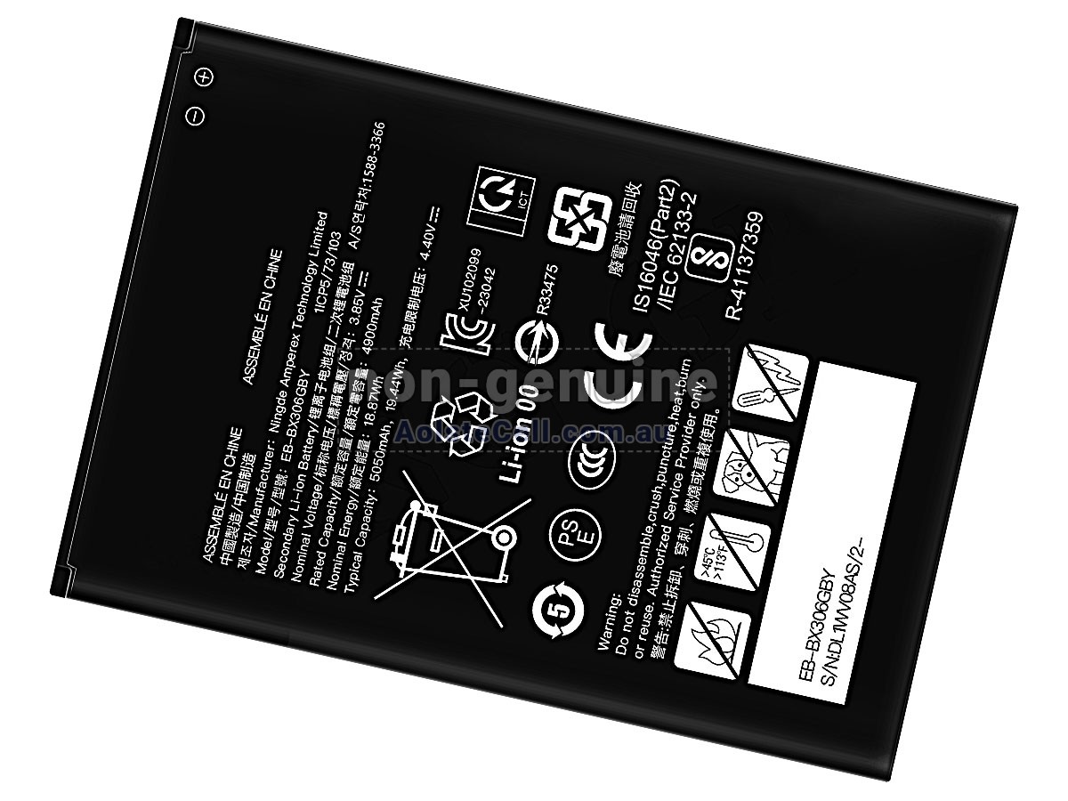 Replacement Samsung Galaxy TAB ACTIVE 5 SM-X306B battery
