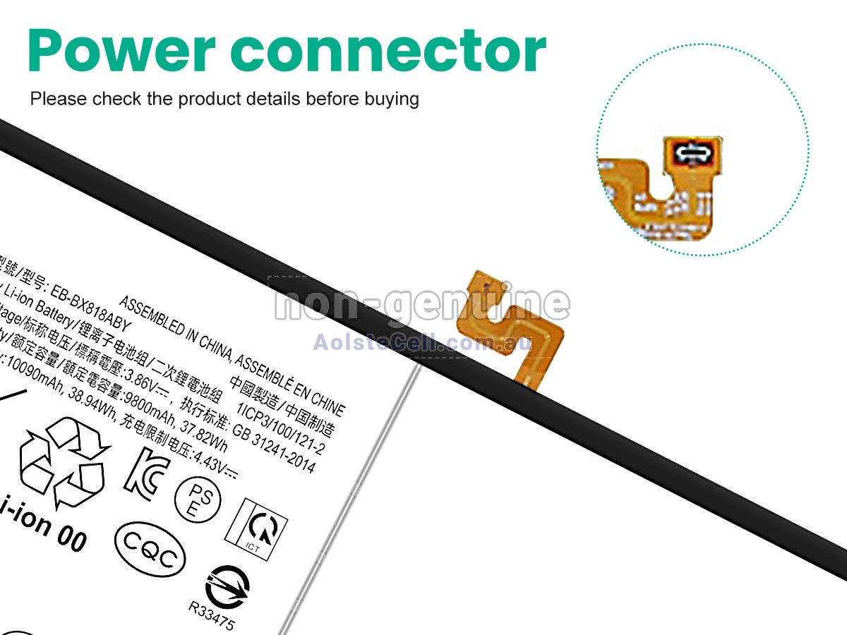 Replacement Samsung Galaxy TAB S9 FE+ SM-X610 battery