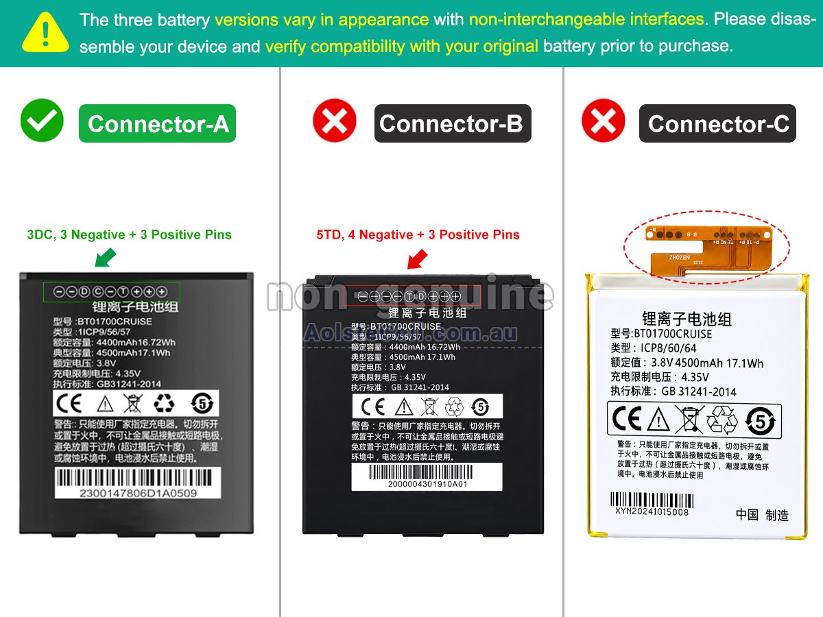 Replacement Seuic CRUISE 1 battery