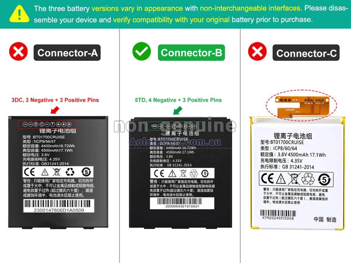 Replacement Seuic CRUISE 1 battery
