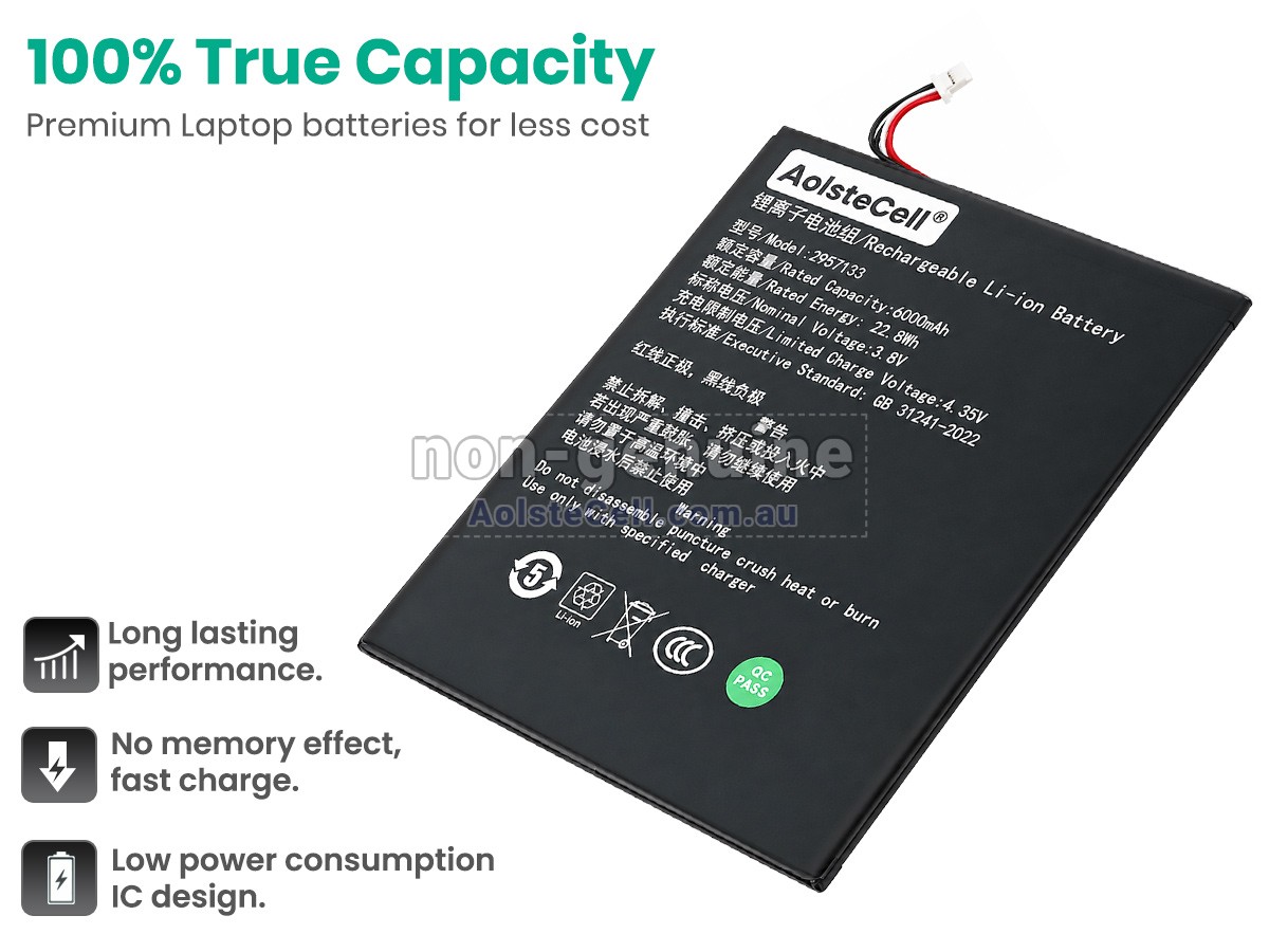 Replacement Teclast 2957133 battery