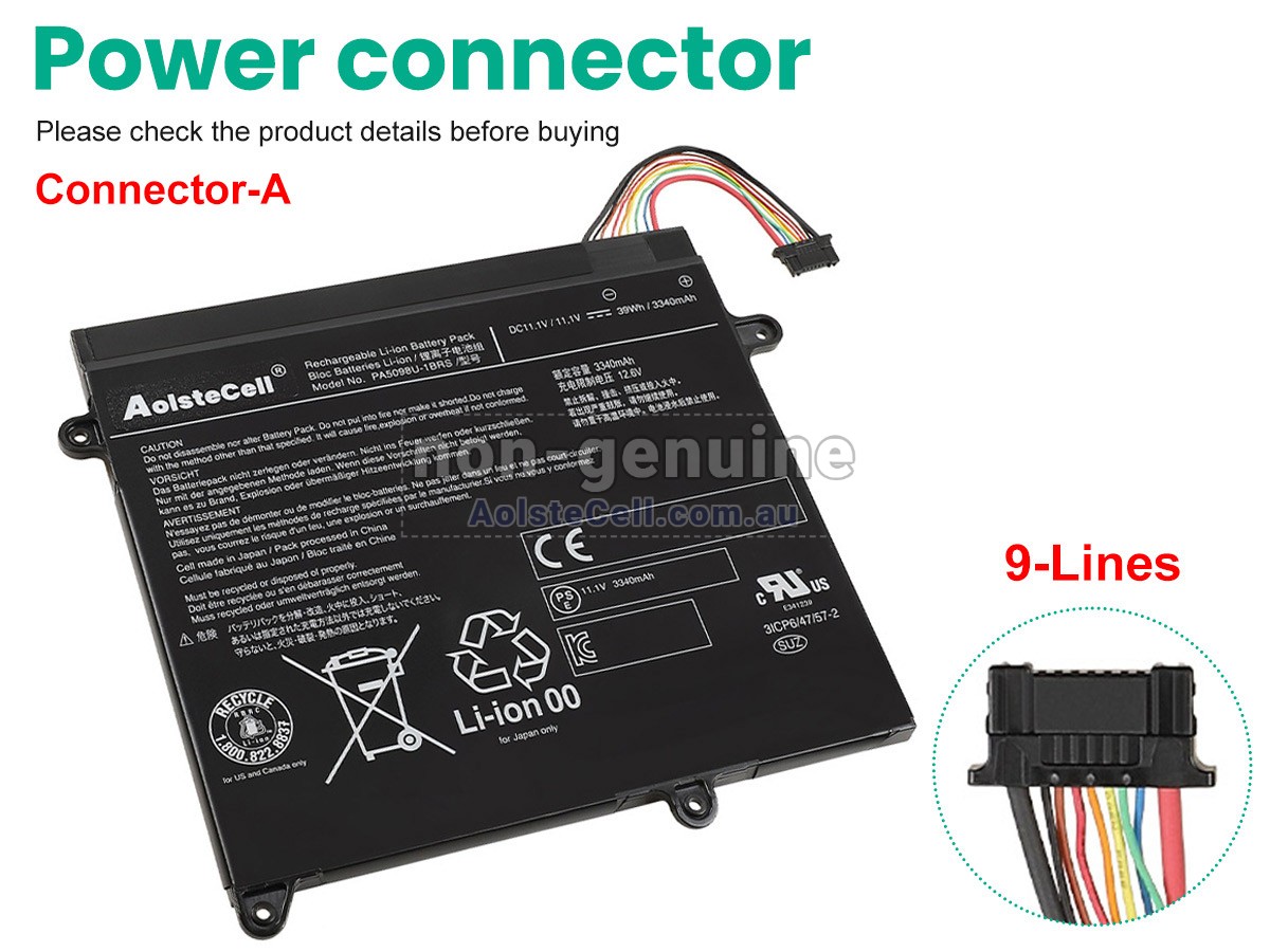 Replacement Toshiba Portege Z10T-A battery
