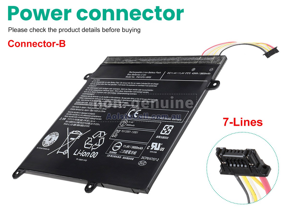 Replacement Toshiba Portege Z10T-A battery
