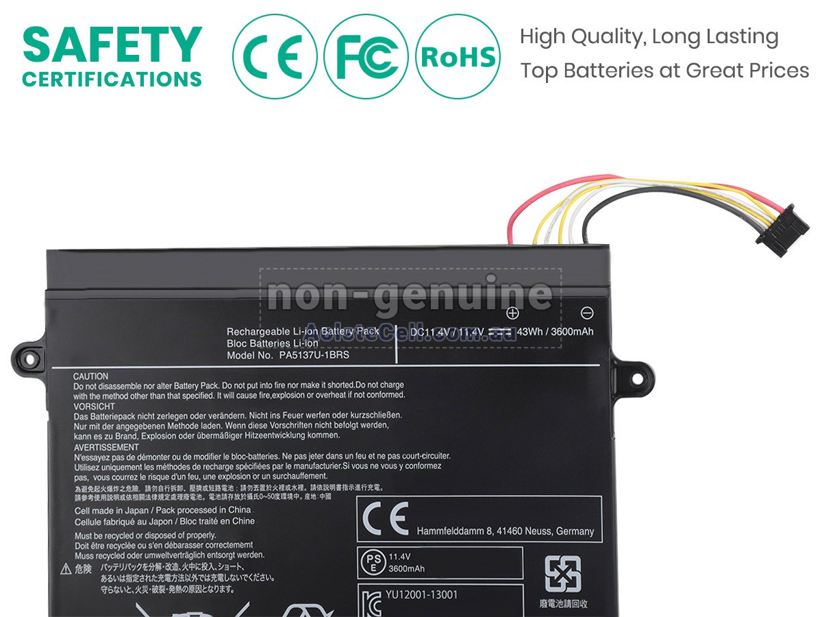 Replacement Toshiba Portege Z10T-A battery