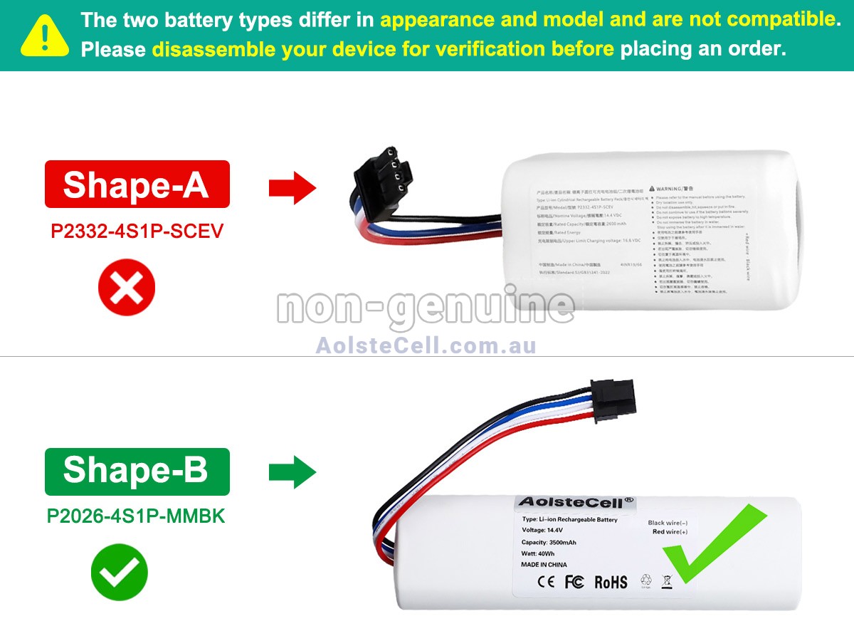 Replacement XiaoMi ROBOT VACUUM S20 battery