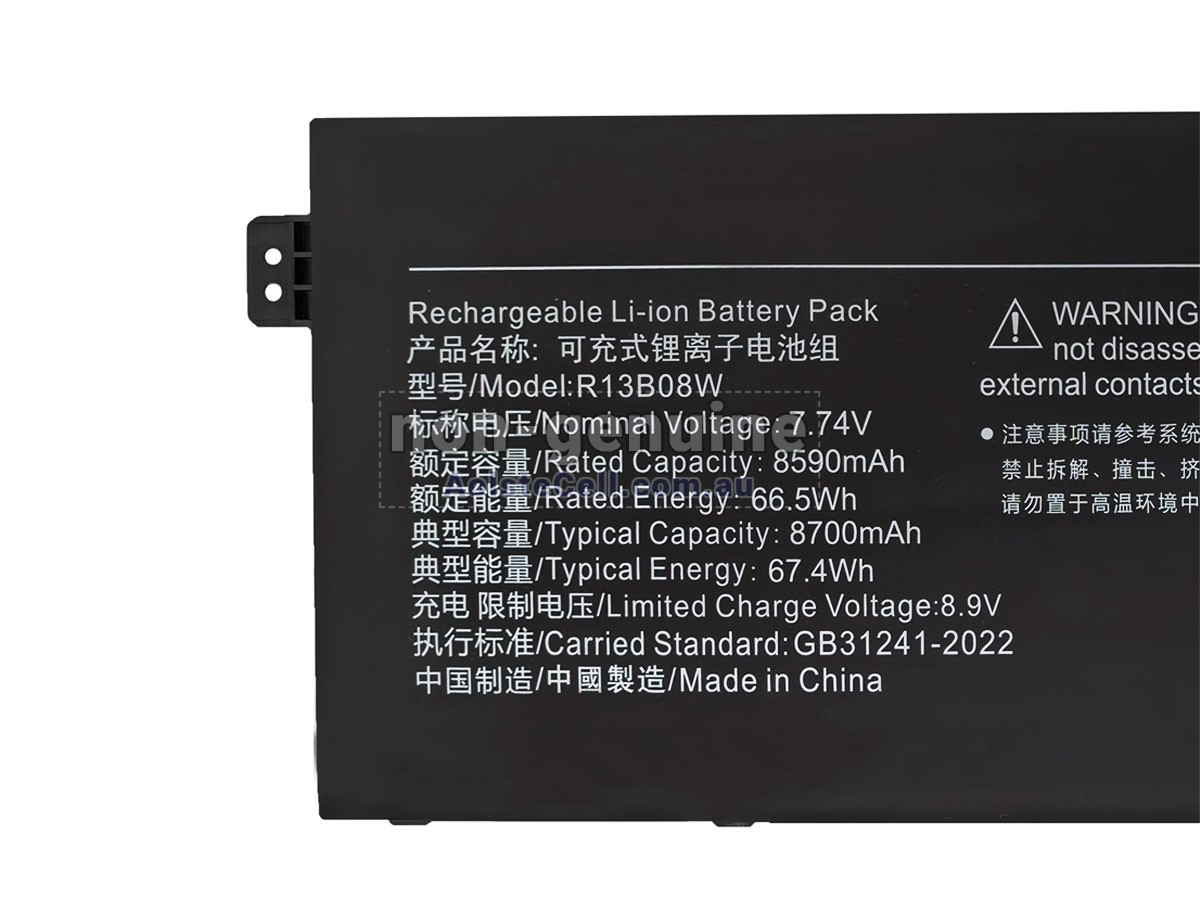 Replacement XiaoMi R13B08W battery