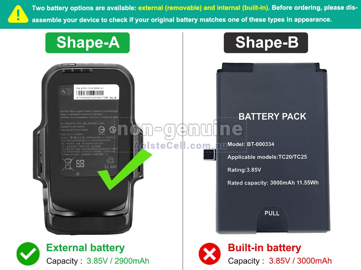 Replacement Zebra BTRY-TC2X-PRPK1-01 battery