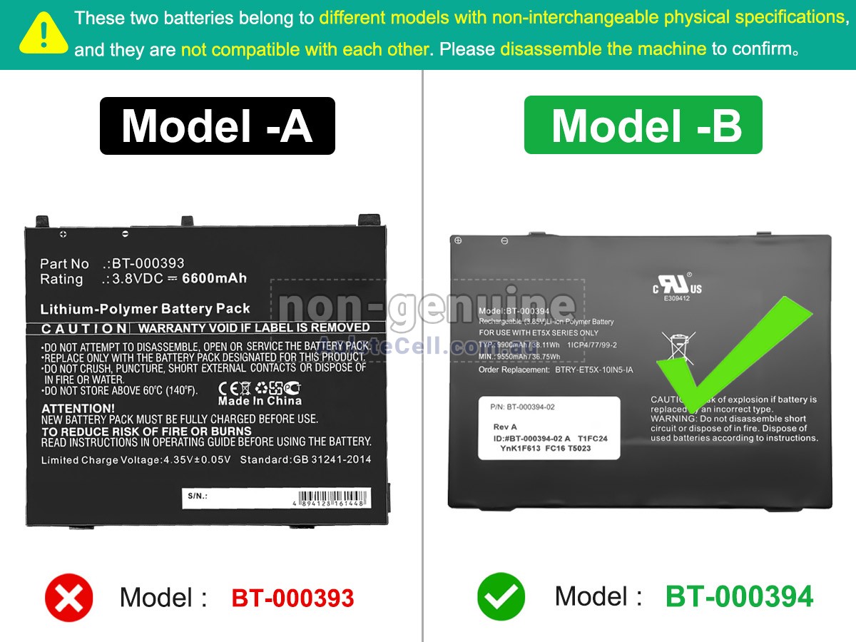 Replacement Zebra ET50 battery