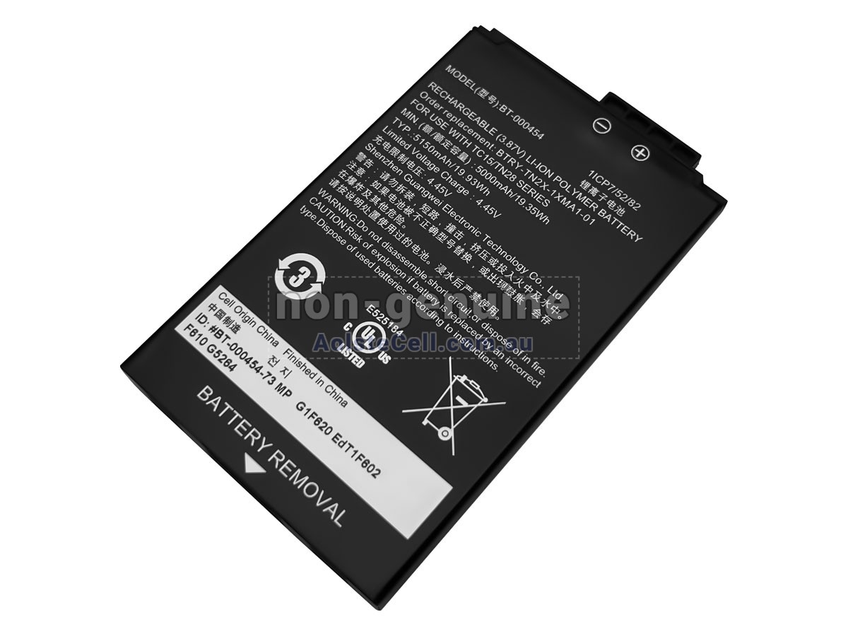 Replacement Zebra BTRY-TN2X-1XMA1-1A battery