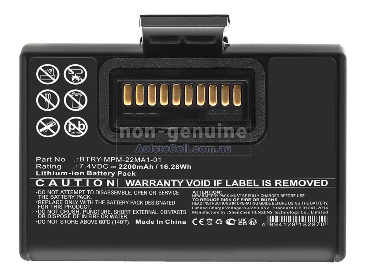 Replacement Zebra BTRY-MPM-22MA1-01 battery