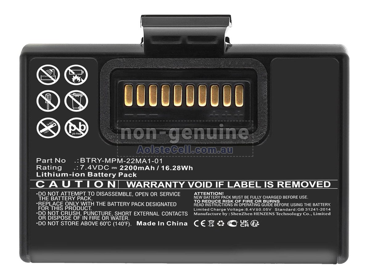 Replacement Zebra BTRY-MPM-22MA1-01 battery