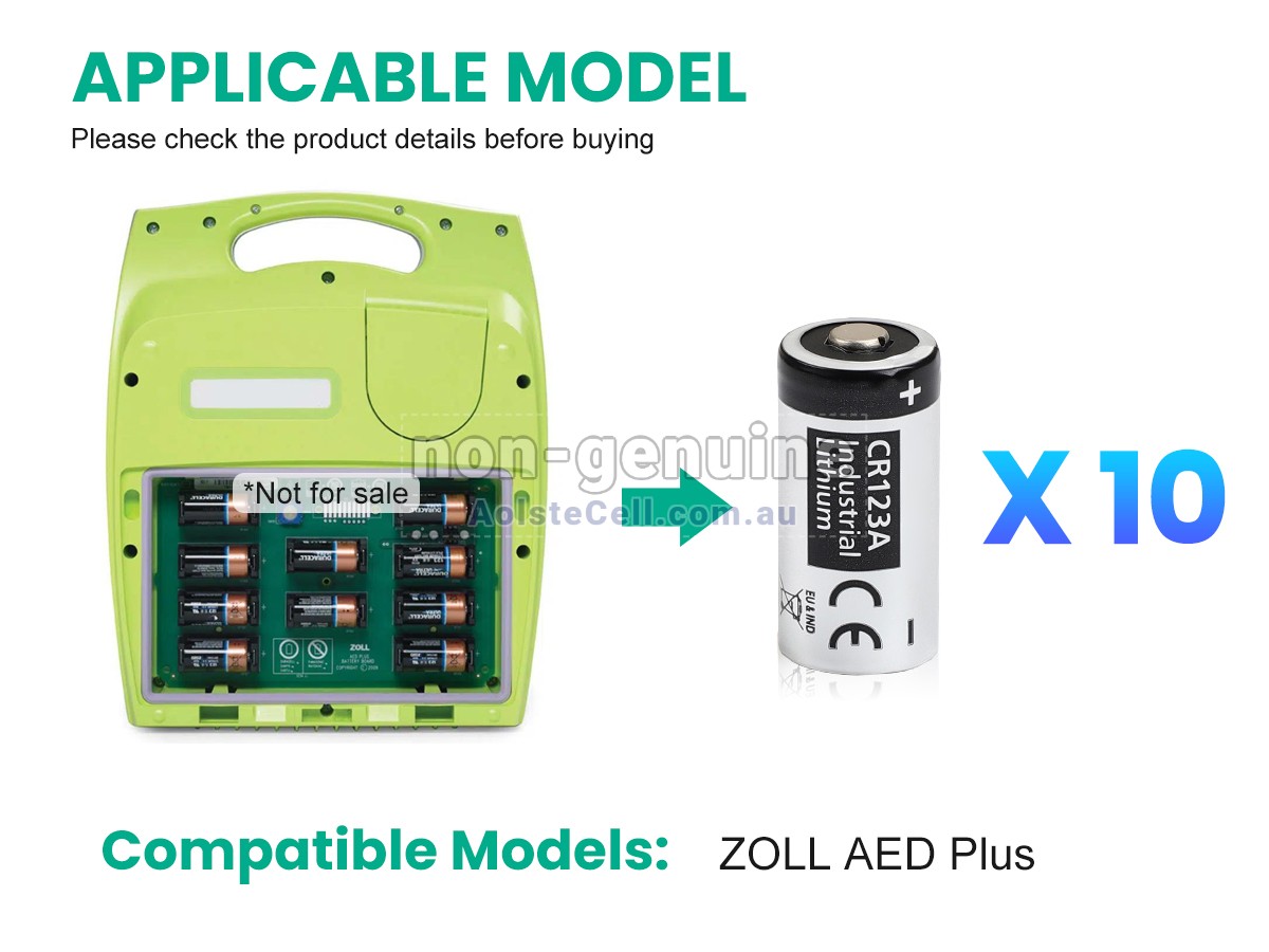 Replacement ZOLL AED PLUS battery