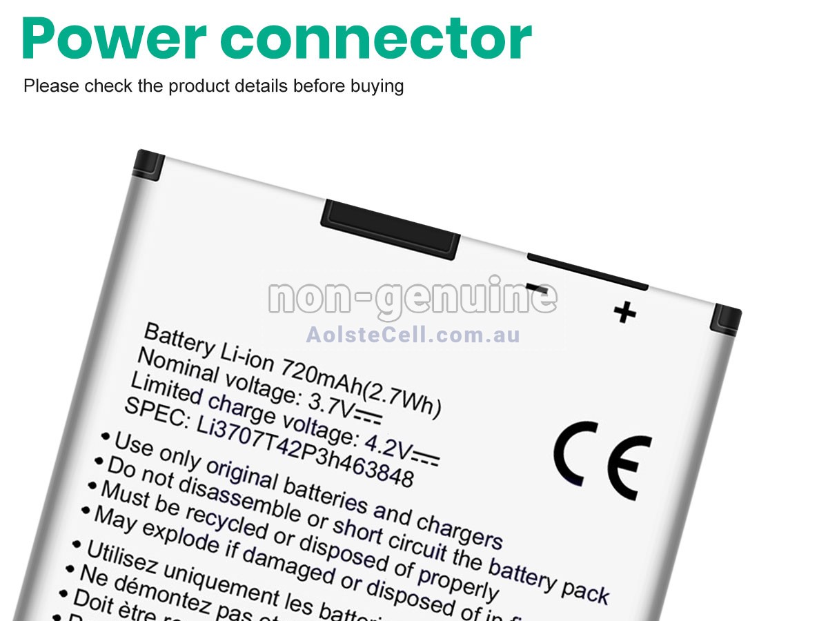 Replacement ZTE LI3707T42P3H463848 battery