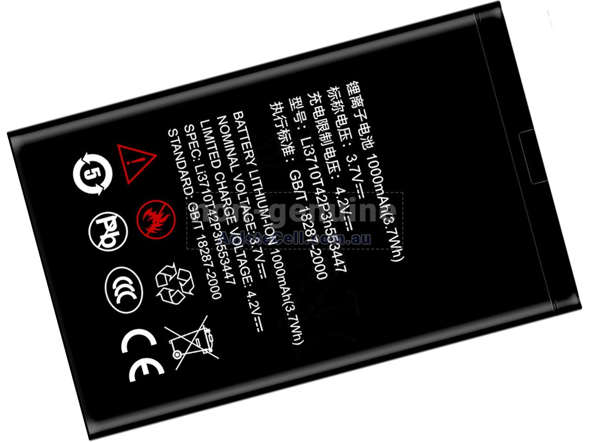 Replacement ZTE LI3710T42P3H553447 battery