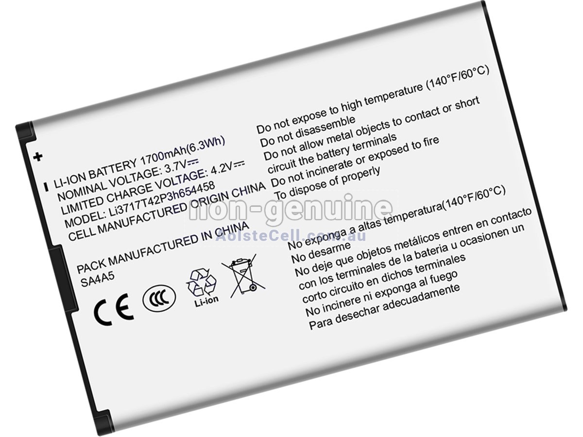 Replacement ZTE LI3717T42P3H654458 battery