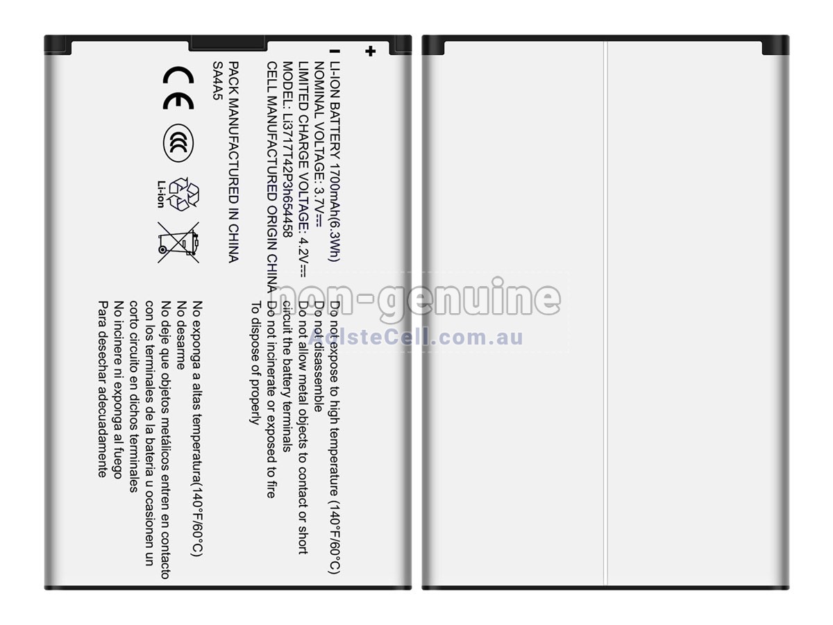 Replacement ZTE LI3717T42P3H654458 battery